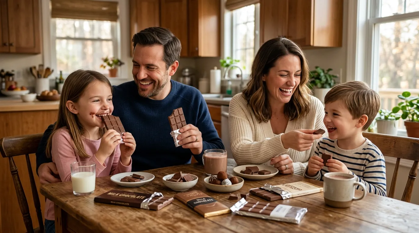 National Milk Chocolate Day Wishes for Family 👨‍👩‍👧‍👦🍫